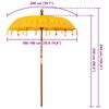 vidaXL Parasol balinais Jaune 185 x 185 x 260 cm
