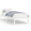 vidaXL Cadre de lit sans matelas blanc bois massif