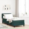 vidaXL Lit &agrave; ressorts avec matelas Vert fonc&eacute; 80 x 200 cm Velours