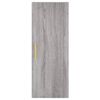 vidaXL Buffet haut Sonoma gris 34,5x34x180 cm Bois d'ing&eacute;nierie