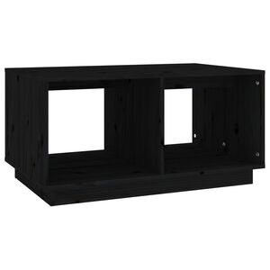 vidaXL Table basse Noir 80x50x40 cm Bois massif de pin