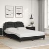 vidaXL Cadre de lit Viana avec LED sans matelas gris 140x200 cm