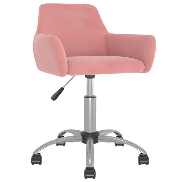vidaXL Chaises pivotantes &agrave; manger lot de 6 Rose Velours