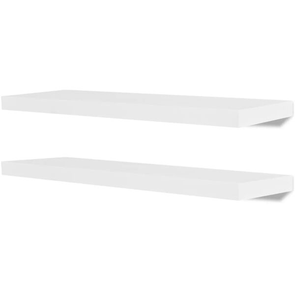 vidaXL Étagères murales 4 pcs Blanc 80 cm