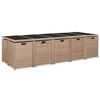 vidaXL Ensemble &agrave; manger d'ext&eacute;rieur avec coussins 15 pcs Rotin Beige