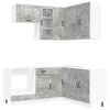 vidaXL Unit&eacute; de cuisine LUCCA 8 pcs Gris b&eacute;ton Bois d'ing&eacute;nierie