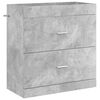 vidaXL Meuble sous lavabo de salle de bain Gris b&eacute;ton