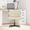 vidaXL Chaise pivotante de bureau cr&egrave;me boucl&eacute; comme de la laine tissu