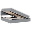vidaXL Lit avec rangement et matelas Gris clair 160 x 200 cm Velours