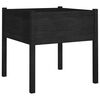 vidaXL Jardinières 2 pcs Noir 70x70x70 cm Bois de pin massif