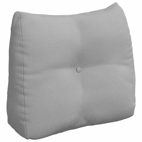 vidaXL Coussin de Dos Gris nuage 60 x 24 x 50 cm tissu