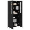 vidaXL Haut Armoire Ch&ecirc;ne noir 69,5 x 34 x 180 cm Bois d'ing&eacute;nierie