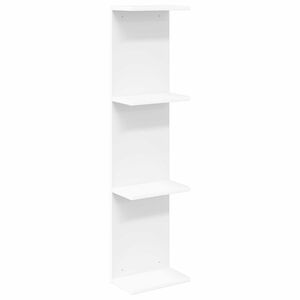 vidaXL &Eacute;tag&egrave;re Murale Blanc 25 x 15 x 100 cm Bois d'ing&eacute;nierie