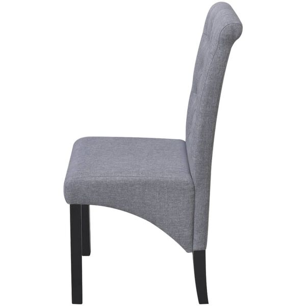 vidaXL Chaises à manger lot de 6 gris clair tissu