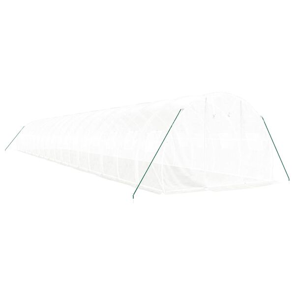 vidaXL Serre avec cadre en acier blanc 54 m&sup2; 18x3x2 m