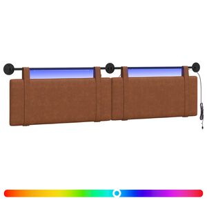 vidaXL T&ecirc;te de lit suspendue Marron PU antique