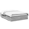 vidaXL Cadre de lit sans matelas sonoma gris 120x190 cm