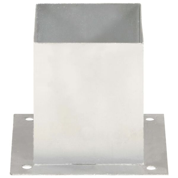 vidaXL Ancres de poteau 4 pcs M&eacute;tal galvanis&eacute; 121 mm