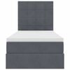 vidaXL Lit avec rangement et matelas Gris fonc&eacute; 100 x 200 cm Velours