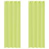 vidaXL Rideaux en voile avec &oelig;illets 2 pcs vert pomme 140x260 cm