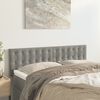 vidaXL T&ecirc;tes de lit Gris clair 144x5x78/88 cm Velours