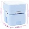 vidaXL Toilette de Camping Bleu Clair et Blanc 41,5 x 36,5 x 42 cm