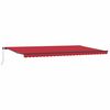 vidaXL Auvent R&eacute;tractable Rouge 600 &times; 300 cm Polyester et Acier