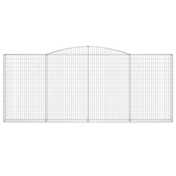 vidaXL Paniers à gabions arqués 3 pcs 400x30x160/180 cm Fer galvanisé