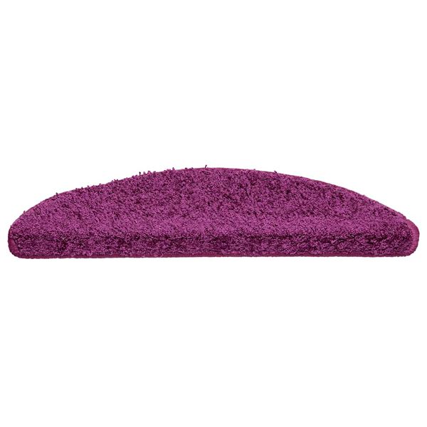 vidaXL Tapis d'escalier 30 pi&egrave;ces 56 x 17 x 3 cm Violet Demi-rond