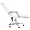 vidaXL Fauteuil de massage inclinable de bureau Blanc Similicuir