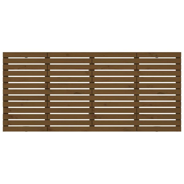 vidaXL T&ecirc;te de lit murale Marron miel 206x3x91,5 cm Bois massif de pin