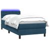 vidaXL Sommier &agrave; lattes de lit et matelas et LED bleu fonc&eacute; 80x220 cm velours