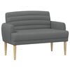 vidaXL Canap&eacute; love seat avec capitonnage en boutons Gris fonc&eacute; Tissu