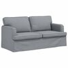 vidaXL Canap&eacute; 2 pcs Gris clair 162 x 80 x 85 cm tissu