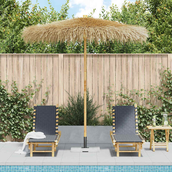 vidaXL Parasol en bambou avec toit en feuille de bananier 270 cm