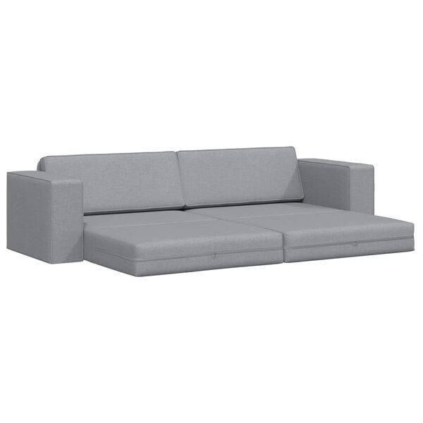vidaXL Canap&eacute;-Lit 200cm Gris clair tissu