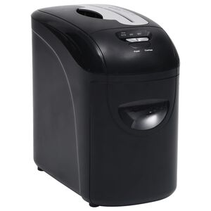 vidaXL D&eacute;chiqueteuse de papier 10 feuilles &agrave; micro-coupe Noir