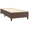 vidaXL Sommier &agrave; lattes de lit avec matelas et LED Marron 80x200 cm