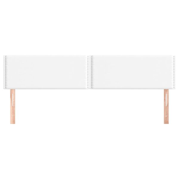 vidaXL Têtes de lit 2 pcs Blanc 100x5x78/88 cm Similicuir