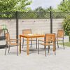 vidaXL Ensemble de salle &agrave; manger pour jardin 5 pcs Gris