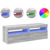 vidaXL Meubles TV 2 pcs avec lumi&egrave;res LED Sonoma gris 60x35x40 cm
