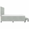 vidaXL Lit &agrave; ressorts avec matelas Gris clair 180 x 200 cm Velours