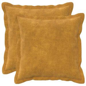 vidaXL Housse de coussin 2 pcs HOUTEN Jaune 35 x 35 cm
