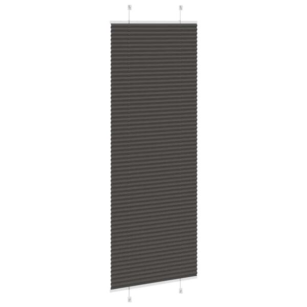 vidaXL Store pliss&eacute; noir 75x200 cm largeur du tissu 74,4 cm polyester