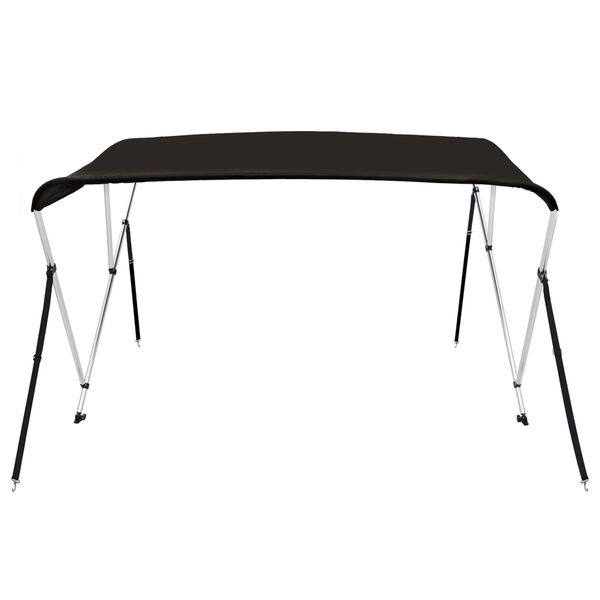 vidaXL Auvent bimini à 3 arceaux noir 183x196x137 cm