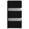 vidaXL Table de chevet à LED Noir 45x35x67 cm Bois d'ingénierie