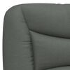 vidaXL Coussin de tête de lit Hvar gris foncé 90 cm tissu