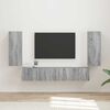 vidaXL Ensemble de meuble TV mural 4 pcs Gris Sonoma Bois d'ing&eacute;nierie