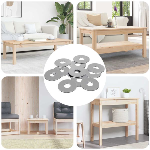 vidaXL Rondelles 9000 pcs Argent&eacute; Fer