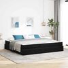 vidaXL Cadre de lit avec matelas avec matelas 2 pcs Noir Velours